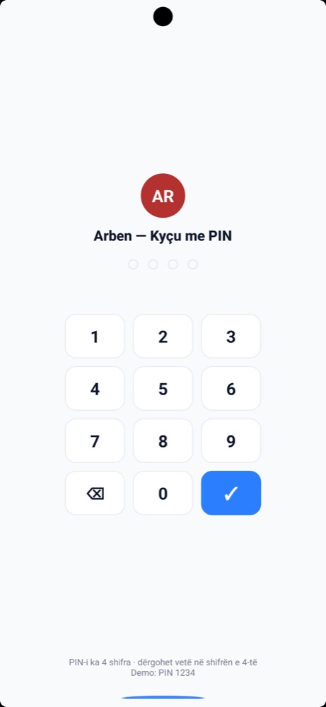 SEF · Android - Hyrja me PIN