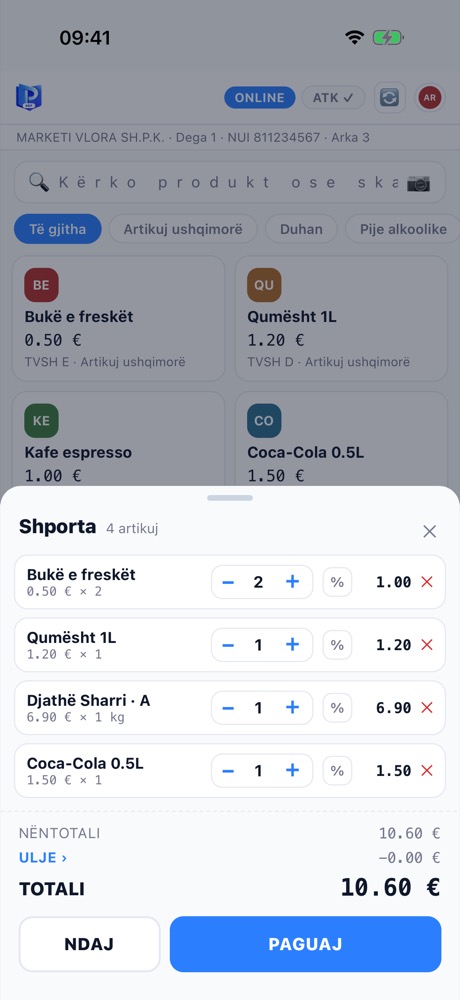 SEF · iPhone - Shporta me ulje për artikull