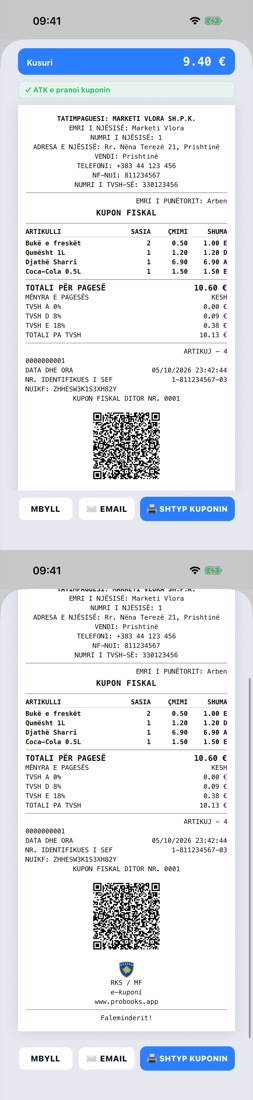 Kuponi fiskal nga ProBooks SEF