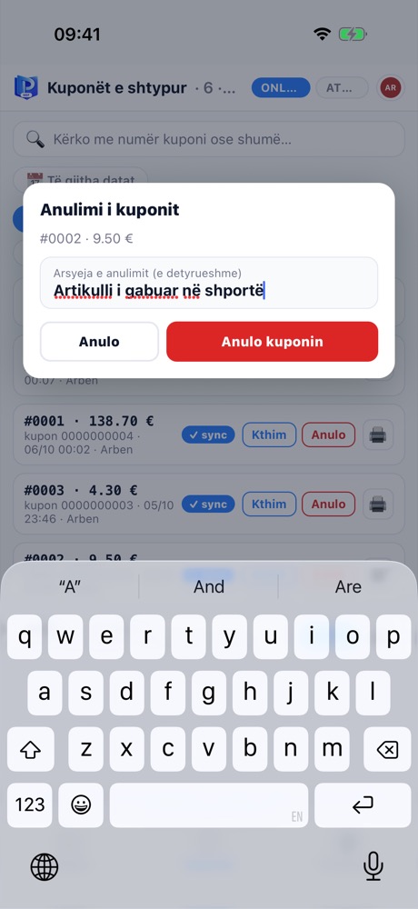 SEF · iPhone - Anulimi me arsye të detyrueshme