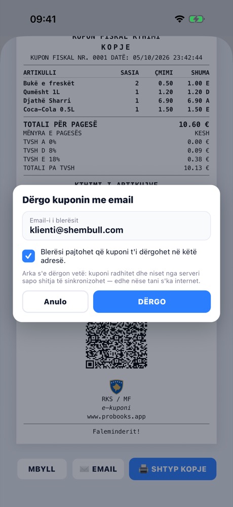 SEF · iPhone - Kuponi me email te blerësi